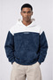 Men's Not Básico Printed Washable Oversize Hoodie Navy Blue - 3
