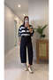 Mula Black Barrel Fabric Trousers