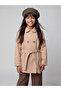Shirt Collar Girls' Gabardine Trench Coat - 2