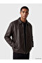 Standard Fit Leather-Look Men's Coat for Style Enthusiasts from Uzg Store - 2