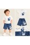 Baby Boy Double Pocket Short Sleeve Shorts Set