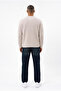 Men's Thessaloniki Knitted Clean Stitching Crew Neck Oversize Knitwear Stone - 7