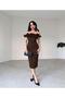 Low Shoulder Midi Dress