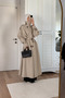 Mink Belted Premium Oversize Long Trench - 8646