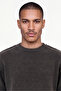 Men's Thessaloniki Knitted Dirty Stitching Crew Neck Oversize Knitwear Anthracite - 4