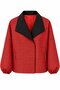 Red Black Lined Plaid Jacket - 9054