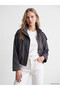 Rmz Gi̇yi̇m Farkiyla Loose Fit Women's Bomber Suede Look Jacket