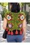 Hand Knitted Motif Tasseled Women's Vest - 2