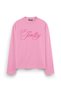 I Am Pretty Printed Long Sleeve Oversize Fit T-Shirt Pink