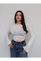 Boat Neck Knitted Sweater Blouse - 2