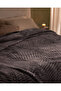 Camille King Size Mink Embossed Blanket - Anthracite - 3