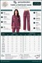 Crew Neck Viscose Tunic and Trousers Set - Plum - 6