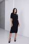 Scarf Short-Sleeved Knitwear Dress - 6