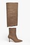 Mink Suede Boots with Removable Apparatus, Pointed Toe, Thin Heel, Women's Shoes - 3