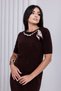 Scarf Short-Sleeved Knitwear Dress - 2