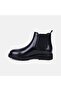Men's Black Elastic Leather Chelsea Boots - 3