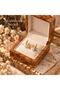 Gold Rnek Rabbit Ear Design Steel Earrings - 4