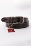 Crocodile Brown Patent Leather Embossed Textured Belt 3.5 cm - 2