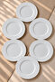 Bahar 25 cm Porcelain 6-Piece Serving Plate Set - 5