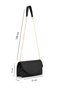 Women's Faux Leather Black Shoulder Bag - 4