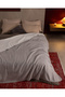 Caureo single jacquard cotton blanket - cream/grey - 2