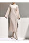 Rochie midi, crem