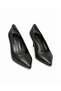 Genuine Leather Women's Heeled Shoes 053 Black (Black) - 2