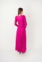 Imported crepe satin fabric square neck kilosh dress - damson - 5