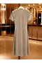 Rochie midi , bej - 2
