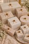 20 Pieces of Gold Color Floral 6 mm Satin Cream Color Ribbon Bow Wedding Candy Invitation Ornament Gift Package Decoration - 4