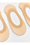 Two Mt Shop Quality Lcw Dream Beige Plain 3-Pack Women's Ballerina Socks - 2