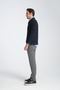 Blum Men's Navy Blue Waffle Patterned Regular Fit Polo Collar Sweatshirt - 7