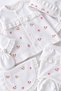 100% Cotton 5-Piece Floral Patterned Baby Girl Bodysuit Set with Bib and Gloves, Boxed Gift Set 0-3 Months - 3