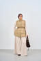 Women's Adjustable Waist Snap Fastener Suede Vest Cream - 3