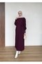 Belted Long Dress with Woven Detail - 3