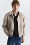 Hidden Zipper Faux Suede Coat