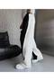 Baggy Oversize Fit Double Color Stripe Detail Y2K Sweatpants - 2