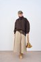 Women's Shoulder Gathered Buttoned Adjustable Waist Bomber Jacket Brown - 2
