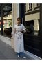 Women's Belted Double-Breasted Long Trench Coat - 4