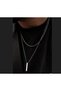 Stainless Steel Men's Bar Necklace and Chain Imported Tarnish-Resistant Steel - 2