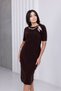 Scarf Short-Sleeved Knitwear Dress