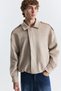 Hidden Zipper Faux Suede Coat - 4
