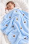Cotton 90*100 Welsoft Bear Baby Boy Blanket - 2