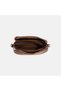 Women's Mink Metal Logo Detailed Suede Textured Shoulder Bag - 7