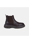 Men's Bitter Brown High-Sole Leather Chelsea Boots - 2