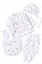 100% Cotton 5-Piece Floral Patterned Baby Girl Bodysuit Set with Bib and Gloves, Boxed Gift Set 0-3 Months - 8