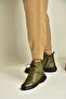 Z999100903 Green Genuine Leather Comfortable Fit Women's Boots - 4