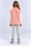 Girl's Plush Vest with Floral Accessories, Zippered, Pocketless, Soft and Warm Vest Ak4121 - 5