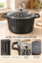 Crown 20 cm Deep Pot with Glass Lid and Thick Body for Cooking - 2