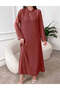 Rochie maxi , cărămiziu - 2
